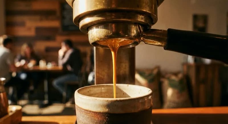 Espresso being pulled